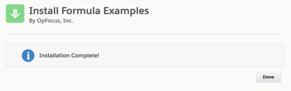 Install Complete for Formula Examples
